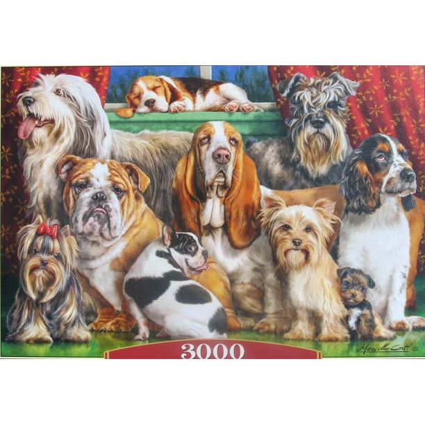 3000 Pieces of Adult Jigsaw Puzzle Puppy Game Indoor Educational Activities Entertainment Adult Children's Educational Games 